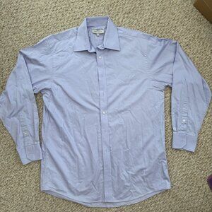 Joseph Abboud Button Front Shirt‎ Mens 16 34/35 Non Iron Lavender
